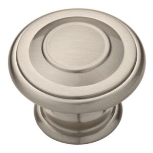Detailed Round Satin Nickel Knob