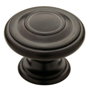 Detailed Matte Black Round Knob