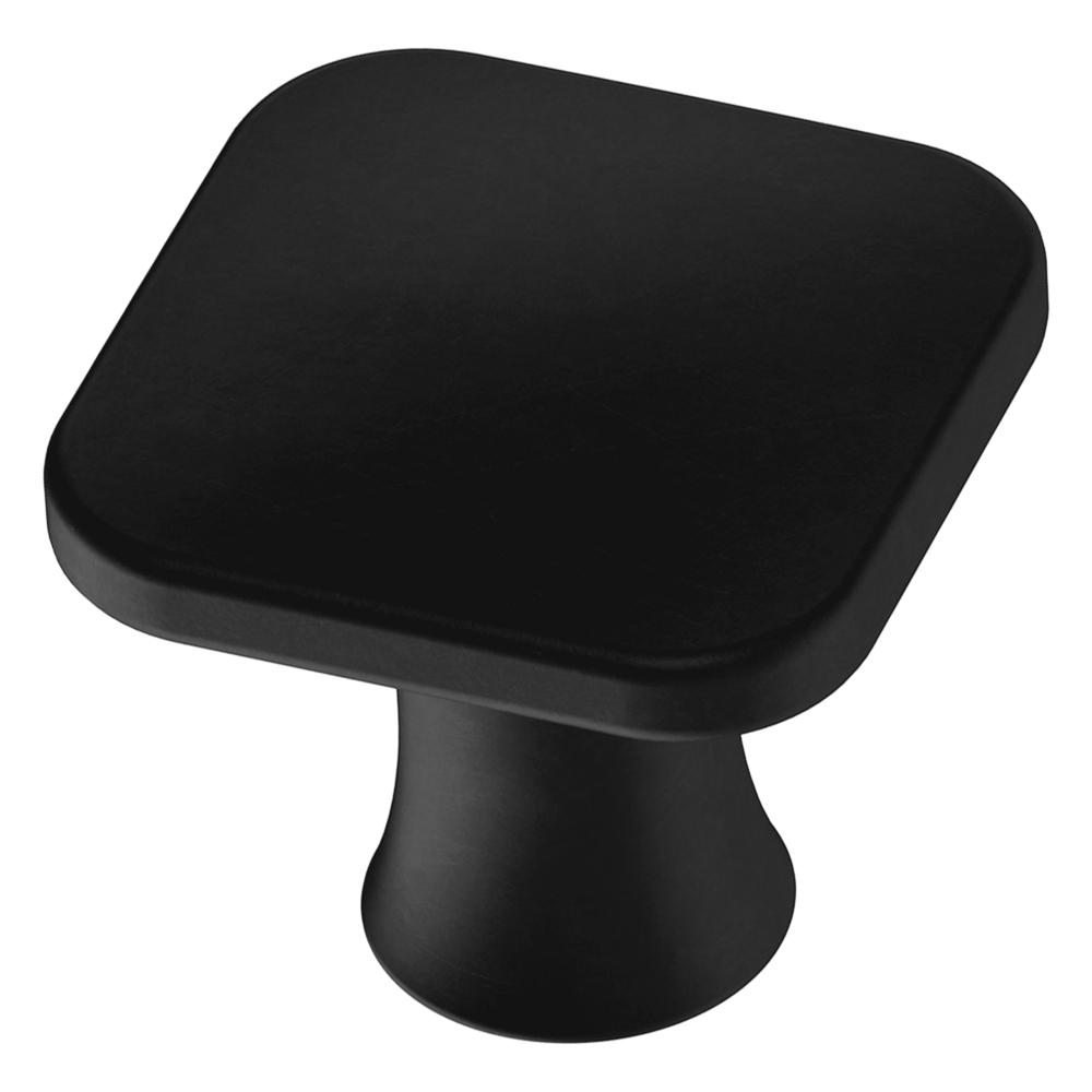 Flat Square Matte Black Knob