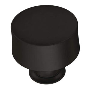 Modern Cylinder Matte Black Knob