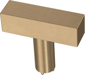 Champagne Bronze Modern Square Bar Knob 1 1/2"