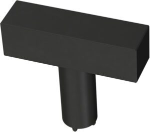 Matte Black Modern Square Bar Knob 1 1/2"