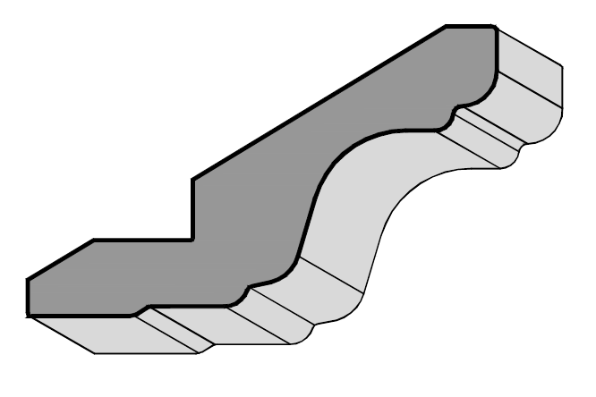 Crown Molding 3 1/16" x 1 15/16"