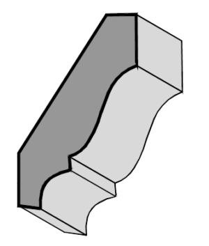 Crown Molding 1 1/8" x 1 13/16"